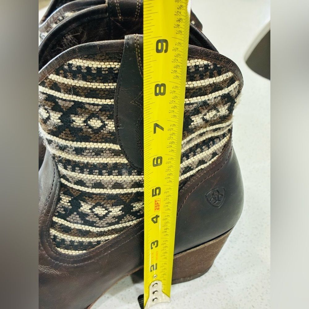 Ariat Meadow Western Ankle Boots Womens 11B Brown Leather Aztec Ankle Boots EUC - Picture 9 of 15